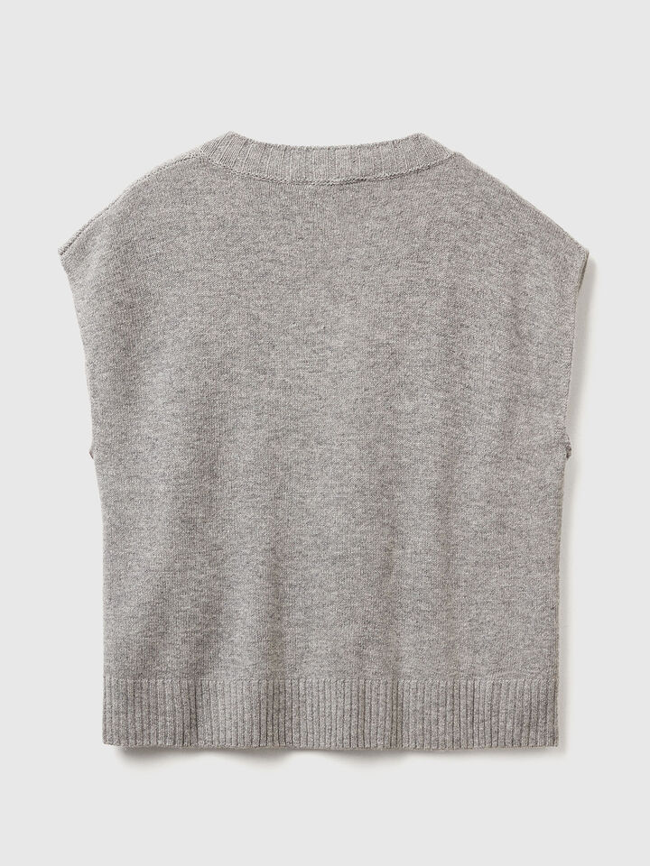 S/L V NECK SWEATER Women image number 6